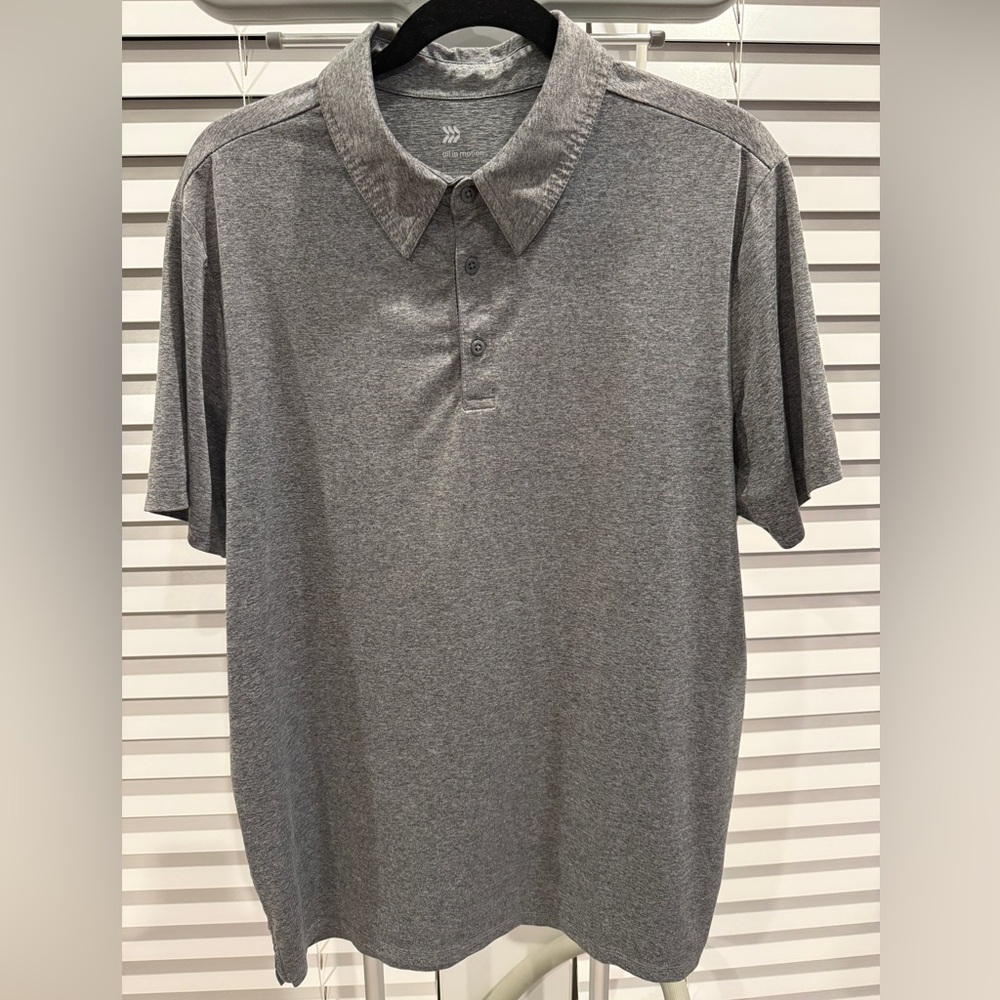 All in Motion Mens Charcoal Polo Shirt